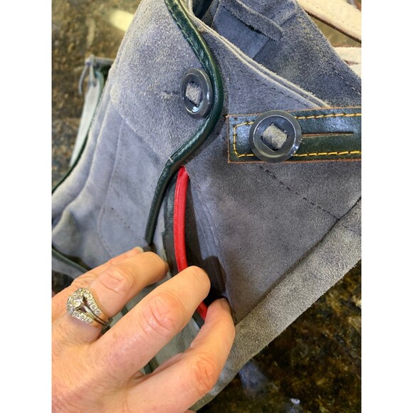 1960s Vintage Leather Suede LEDERHOSEN German Oktoberfest Festival Shorts Child - Picture 7 of 11